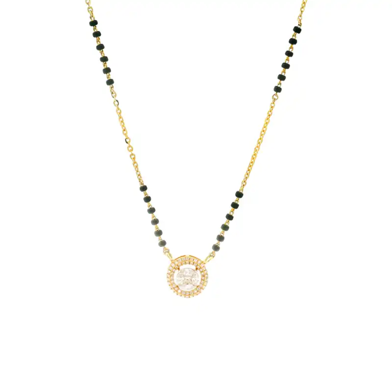 18K Gold Diamond Mangalsutra