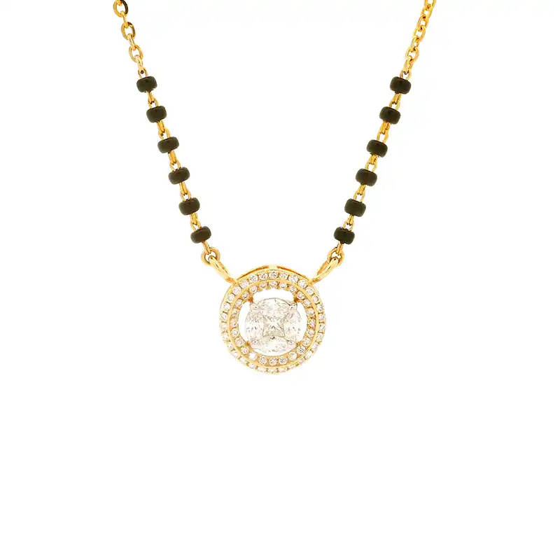 18K Gold Diamond Mangalsutra