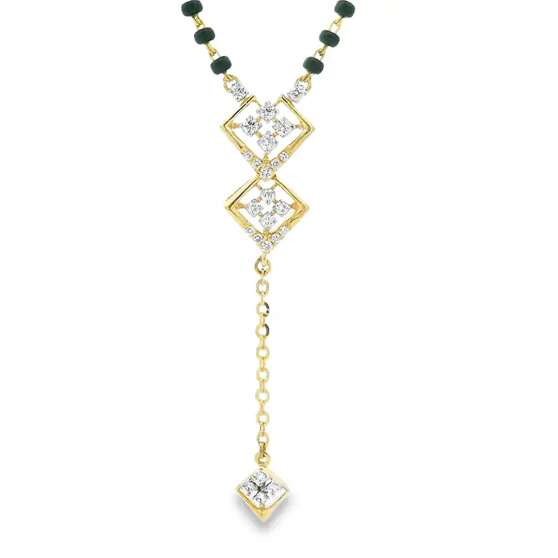 18K Gold Diamond Mangalsutra