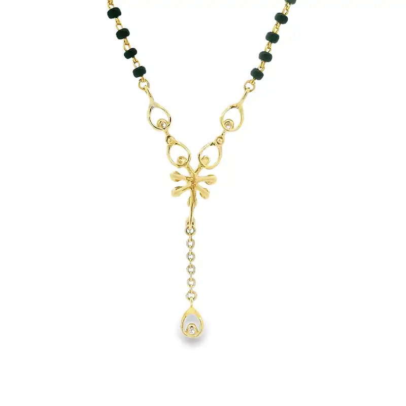 18K Gold Diamond Mangalsutra