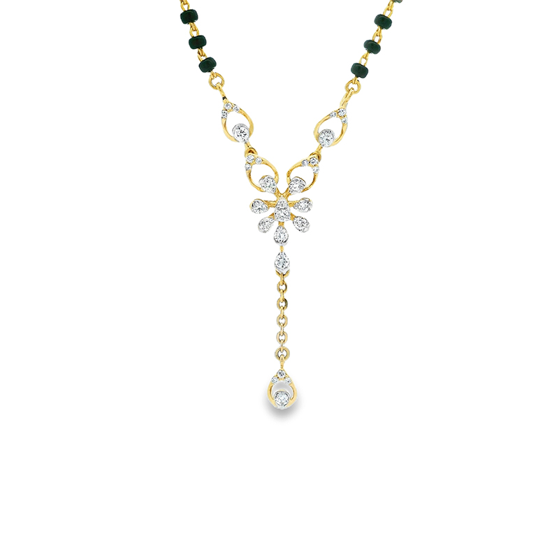 18K Gold Diamond Mangalsutra