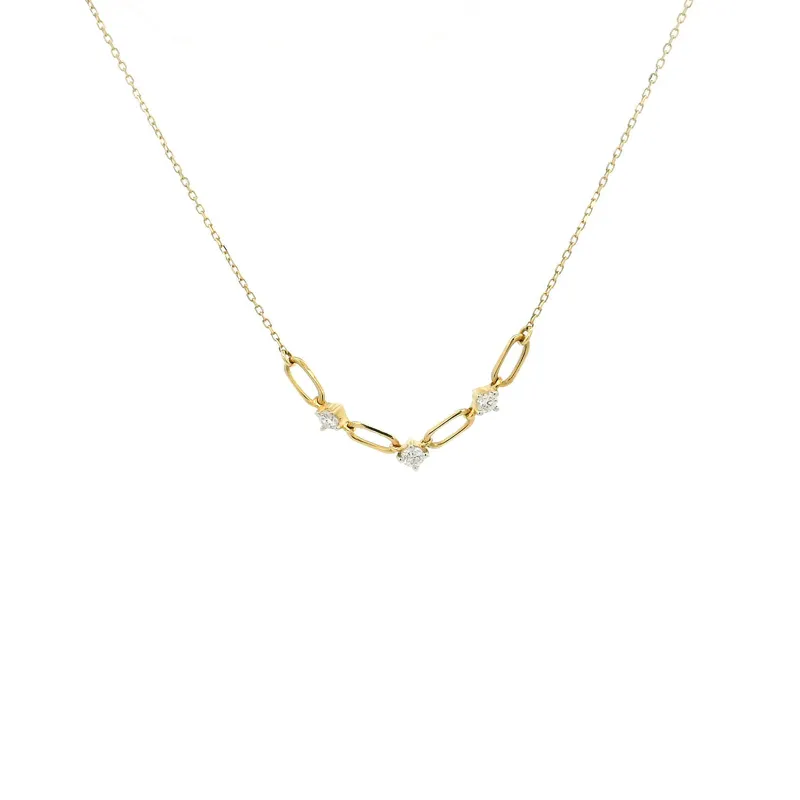 Modern Gold and Diamond Necklace