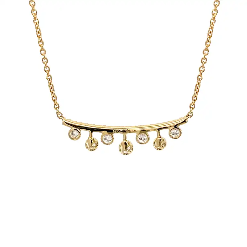 Dainty Yellow Gold Diamond Necklace