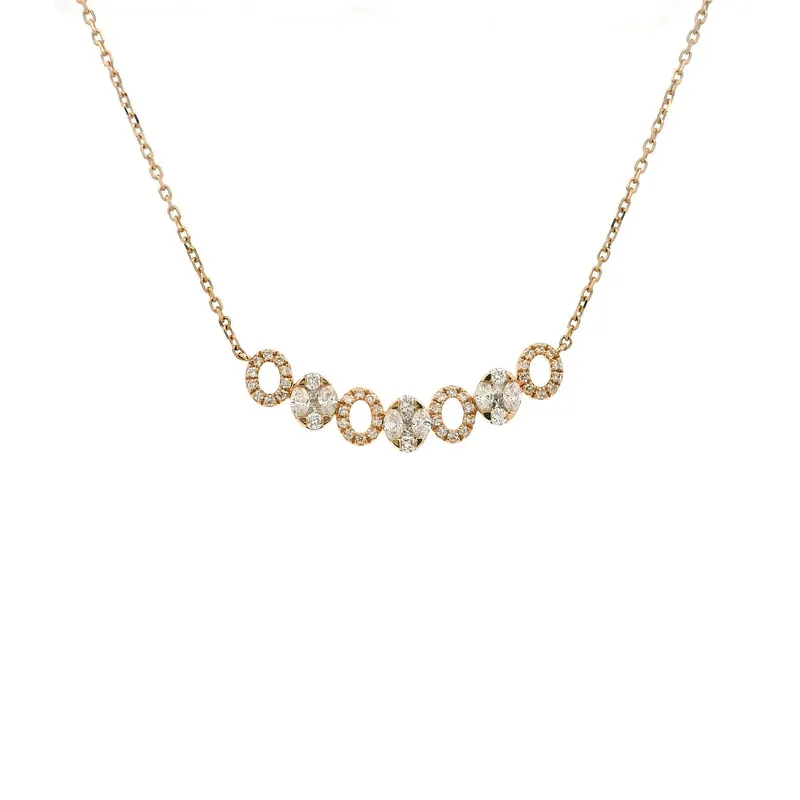 Modern Elegance - Gold Diamond Necklace