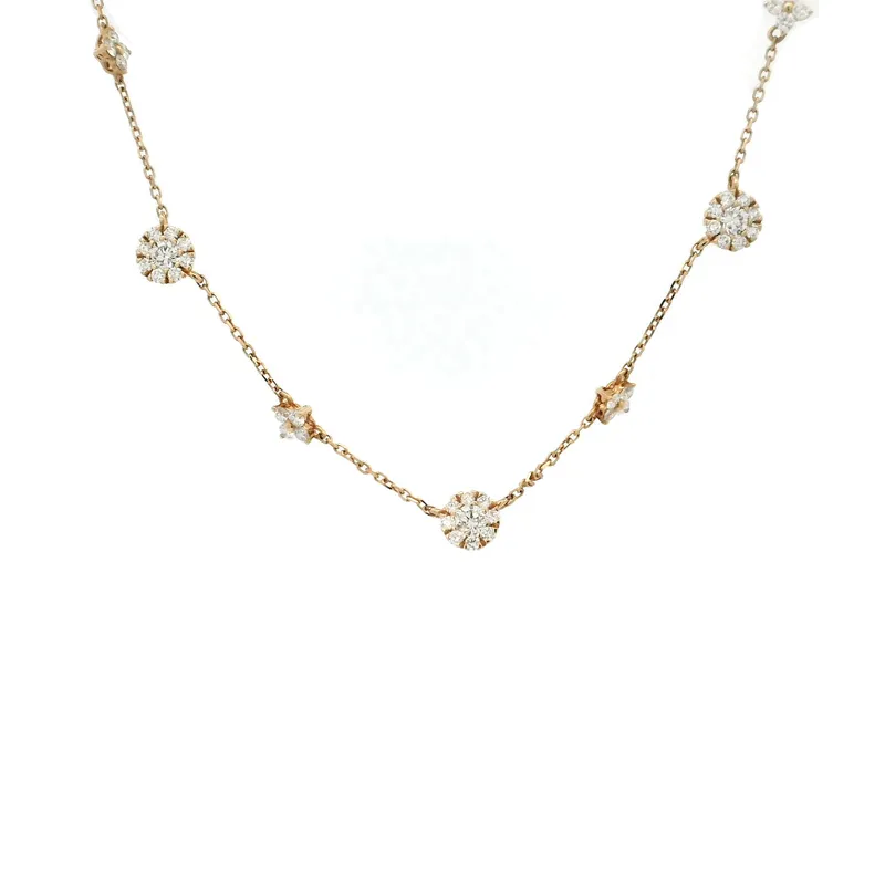 Elegant Floral Diamond Necklace