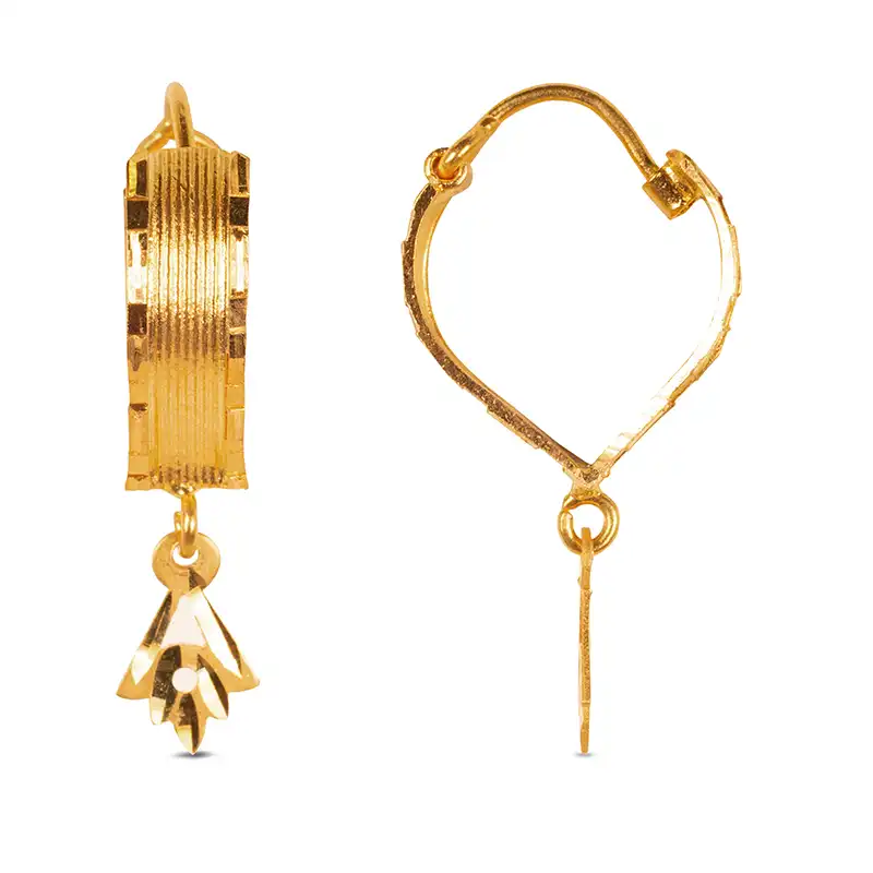 22K Yellow Gold Hanging Earrings