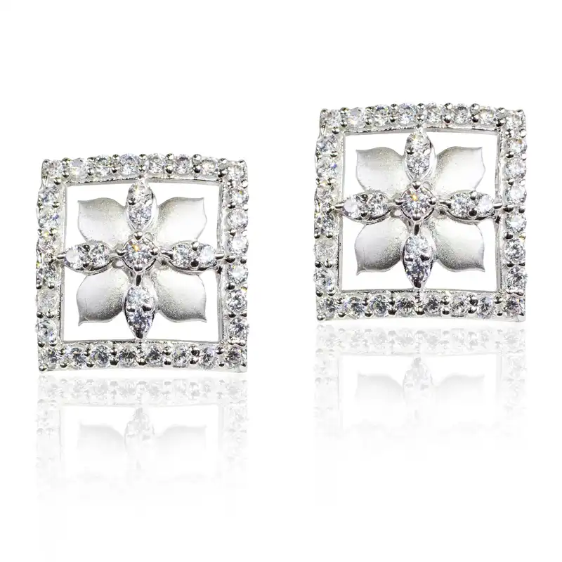 Perfect Square 18K Gold Earrings