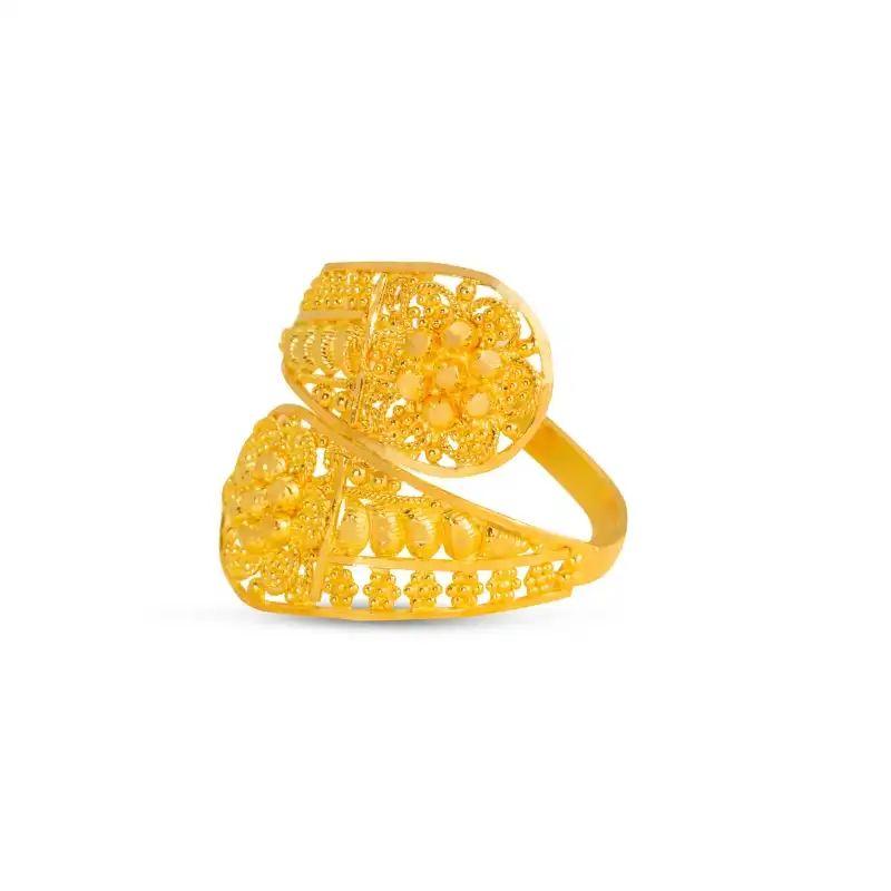 A floral renion - 22 Karat Yellow Gold Ring