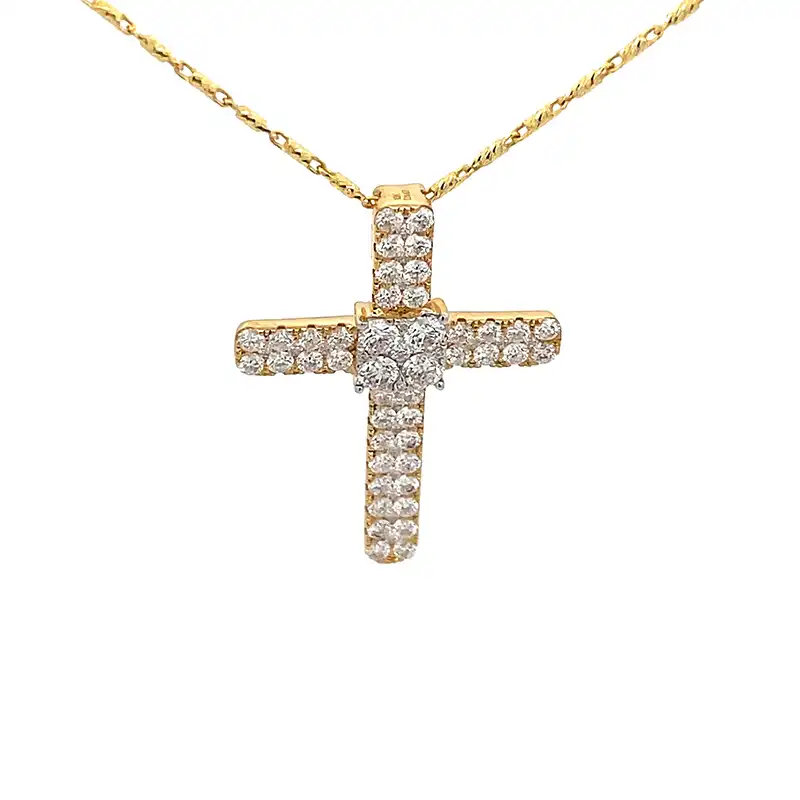 Diamond-encrusted Cross Pendant