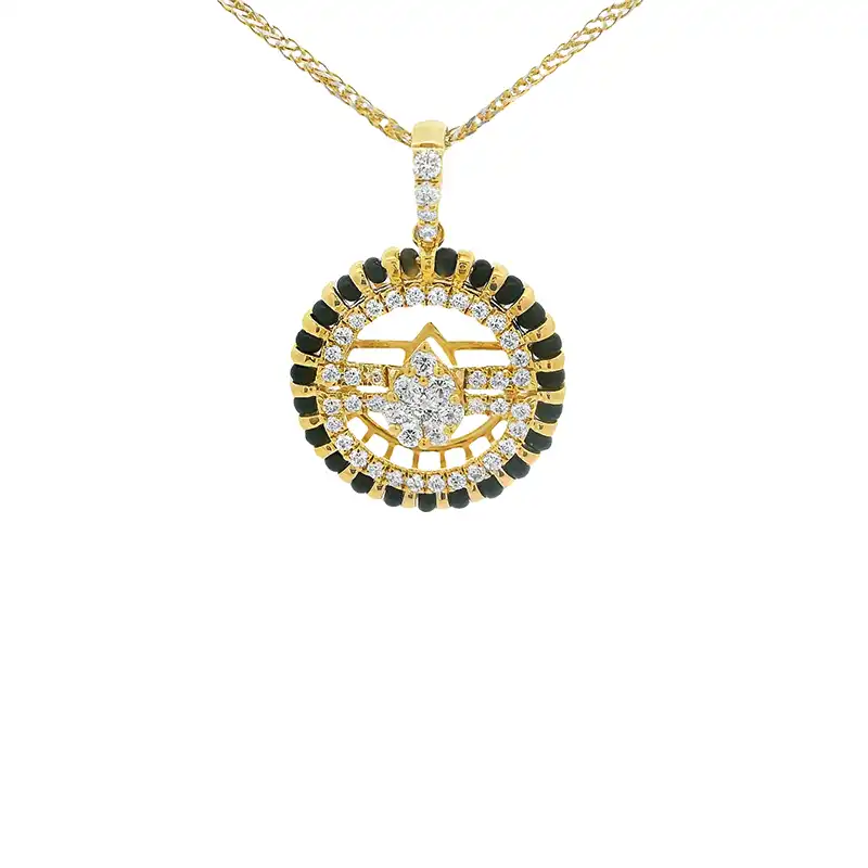 18K Gold Diamond Pendant