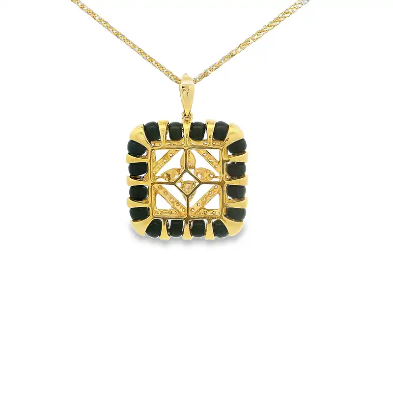 Elegant Gold and Black Pendant