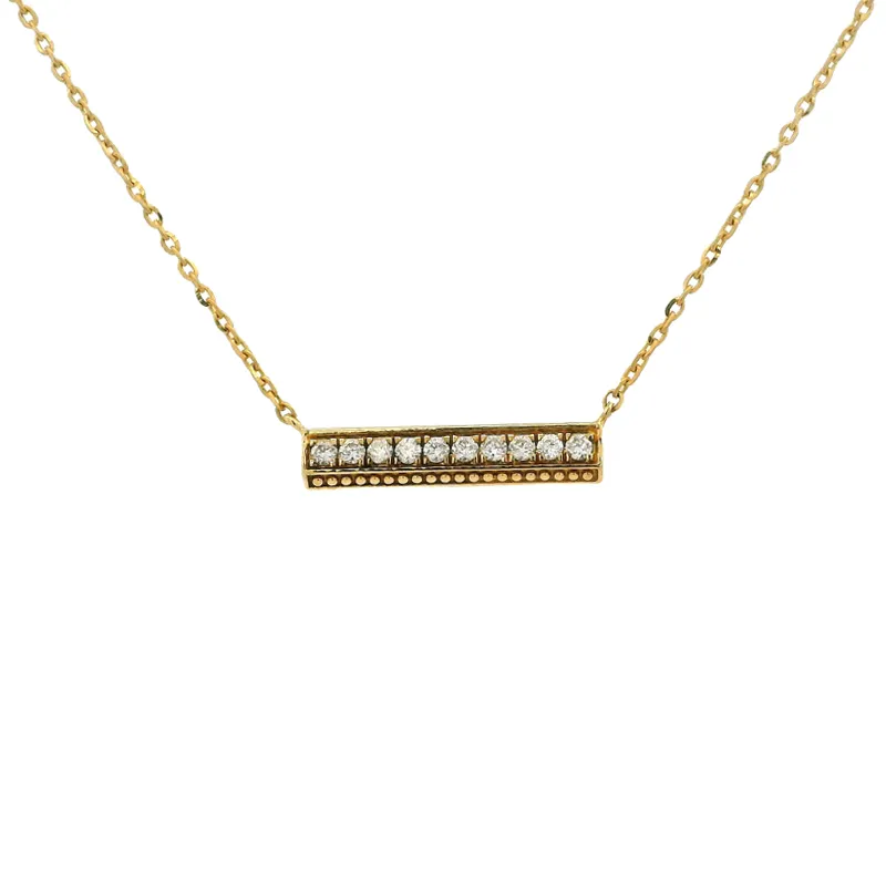 Elegant Gold Bar Necklace