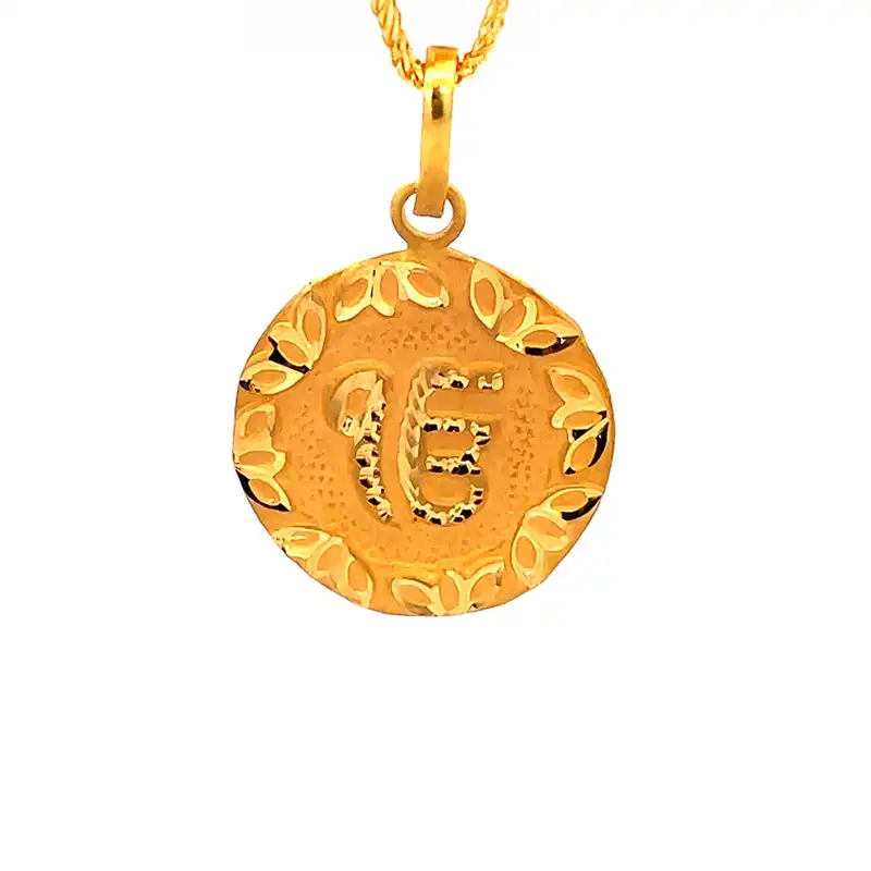 Ek Omkar Pendant in 22k Yellow Gold