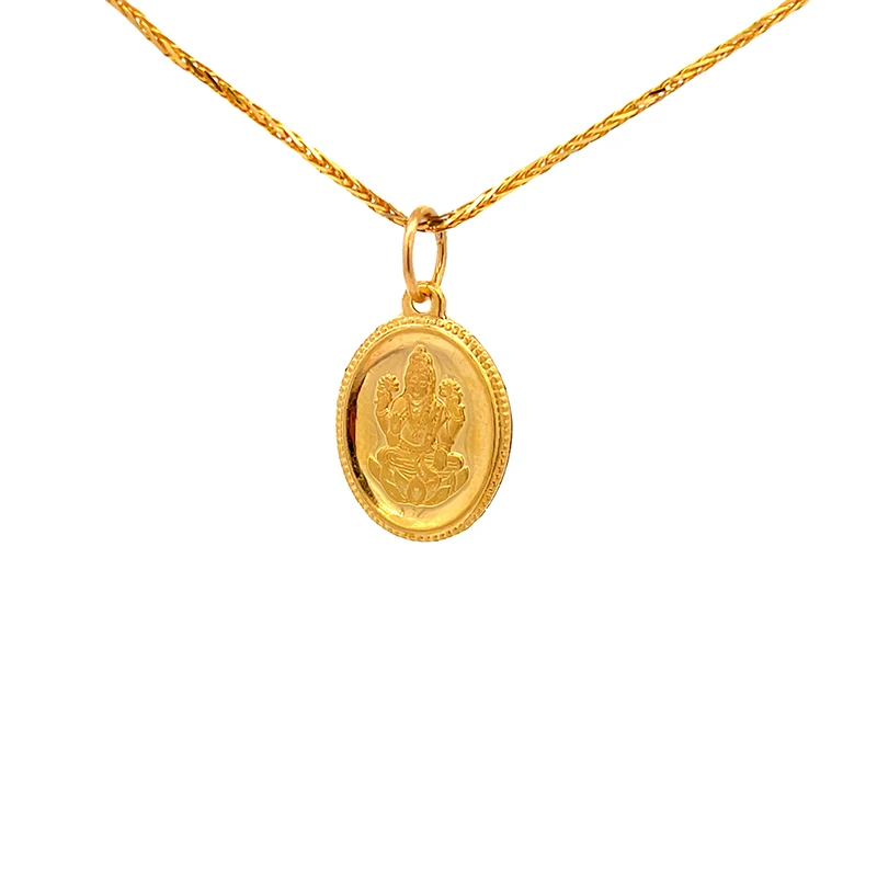 Goddess Laxmi  pendant 22K Yellow gold