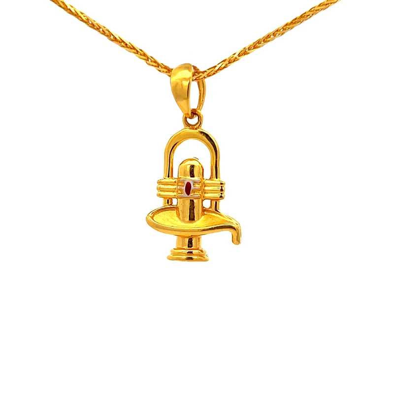 22K Gold Shiva Lingam Pendant