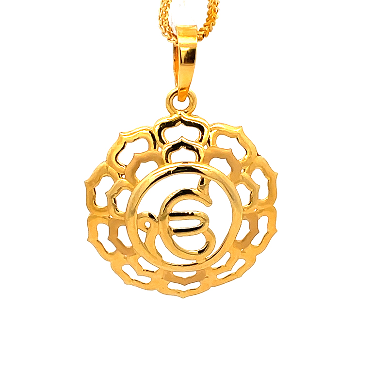 Ek Omkar Pendant in 22k Yellow Gold