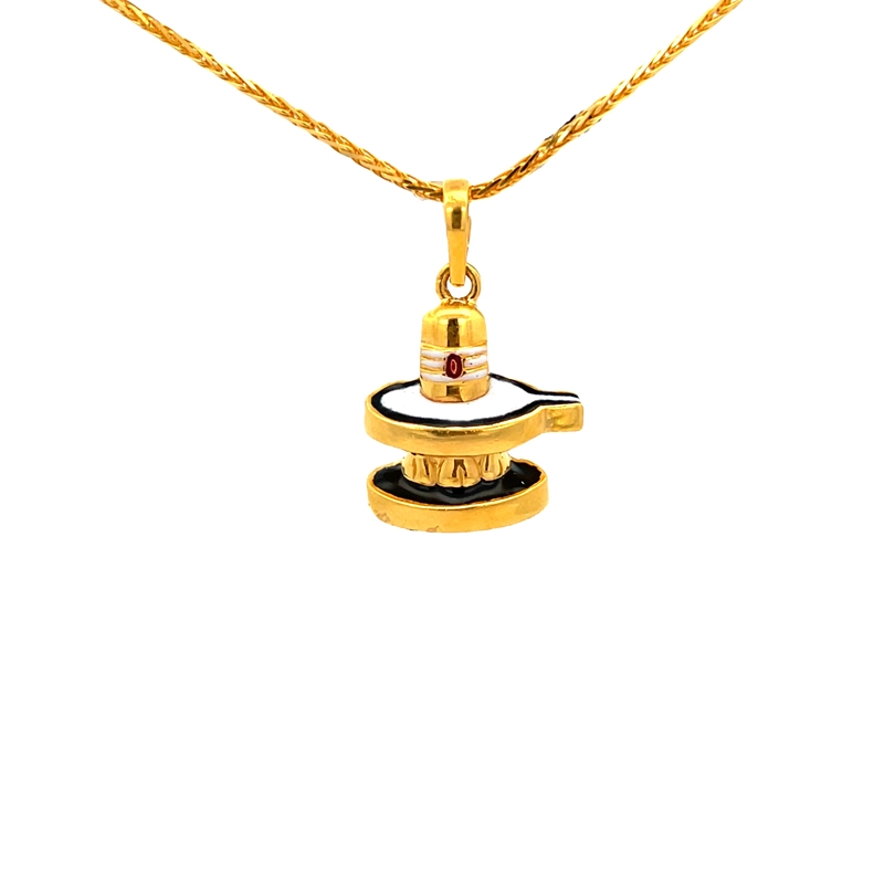 Shiva Lingam Pendant 22K Yellow Gold