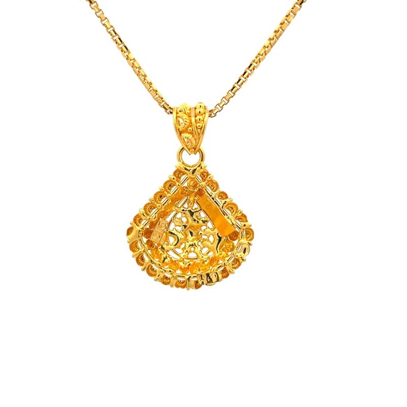 Elegant Tear drop Gold Pendant