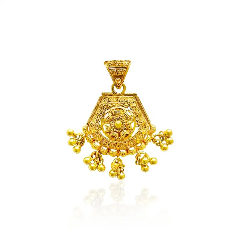 Ornate 22K Yellow Gold Pendant