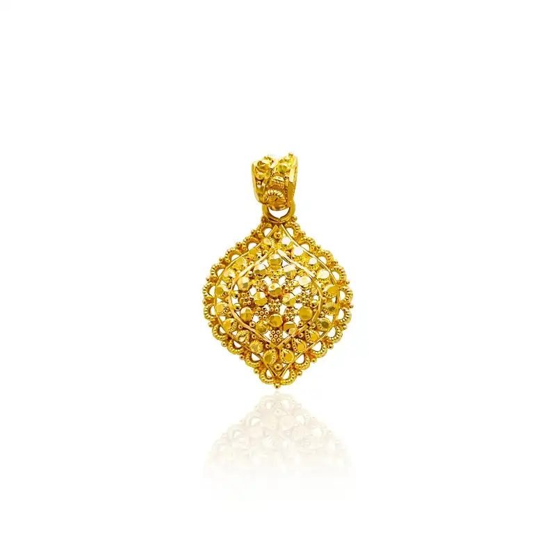 Striking 22K Yellow Gold Pendant