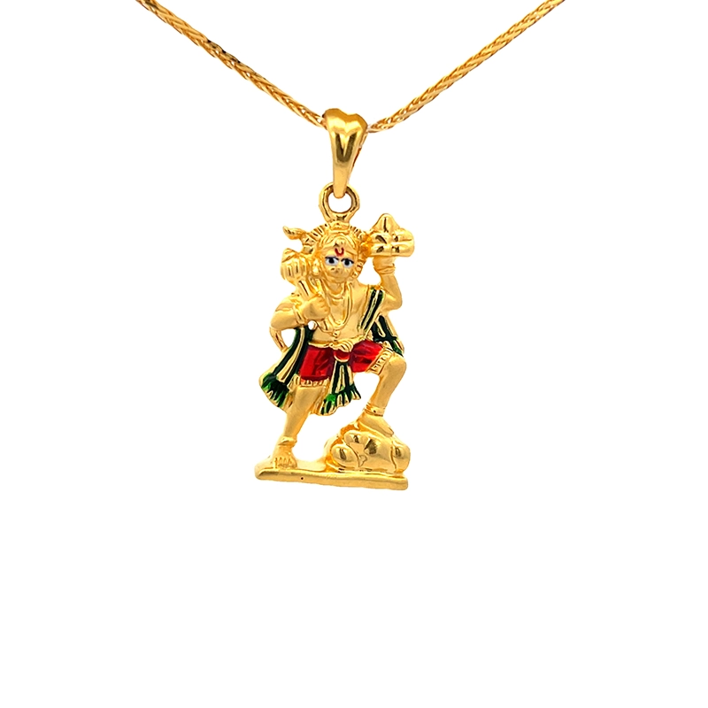 Hanuman Pendant  22K Yellow Gold