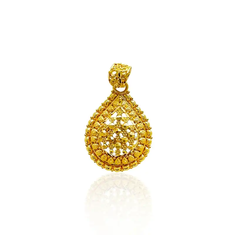 Magnificient Pear Drop 22K Yellow Gold Pendant