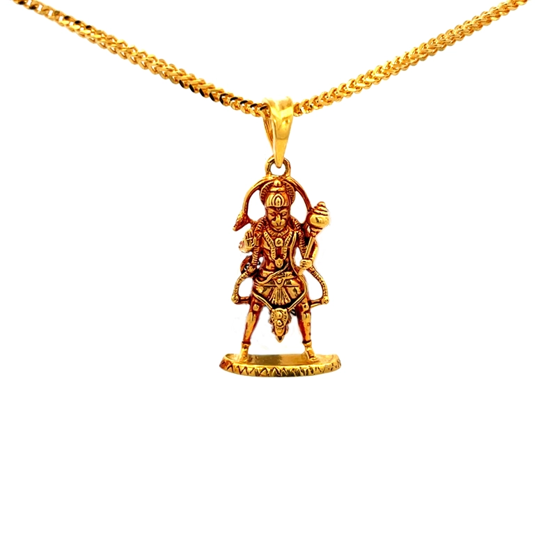 Hanuman Pendant antique, in 22K Yellow Gold