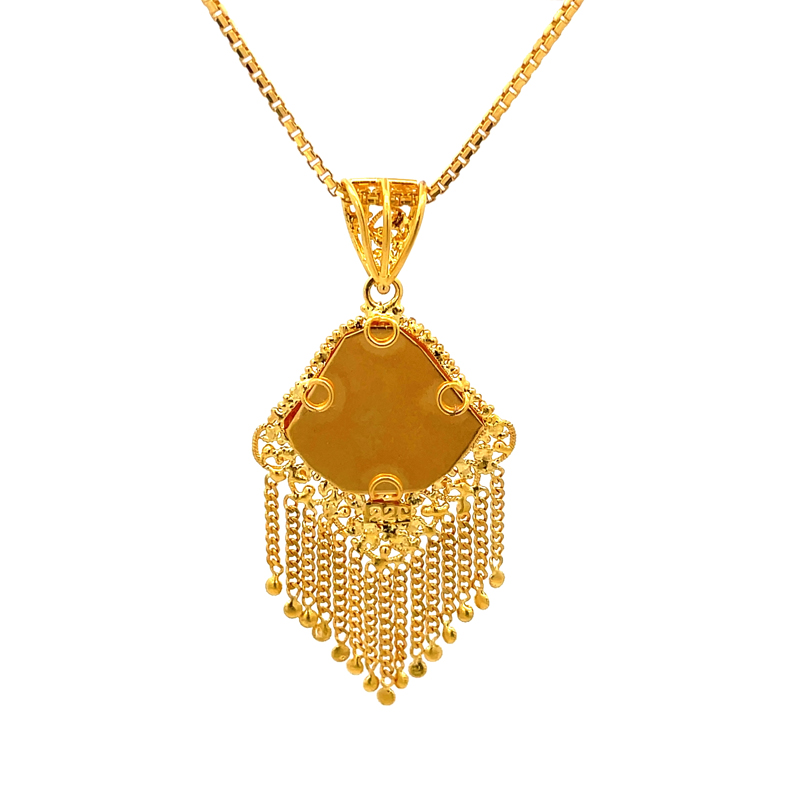 22K Gold Two Tone Pendant