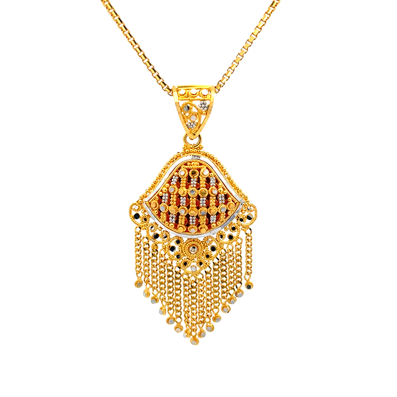 22K Gold Two Tone Pendant