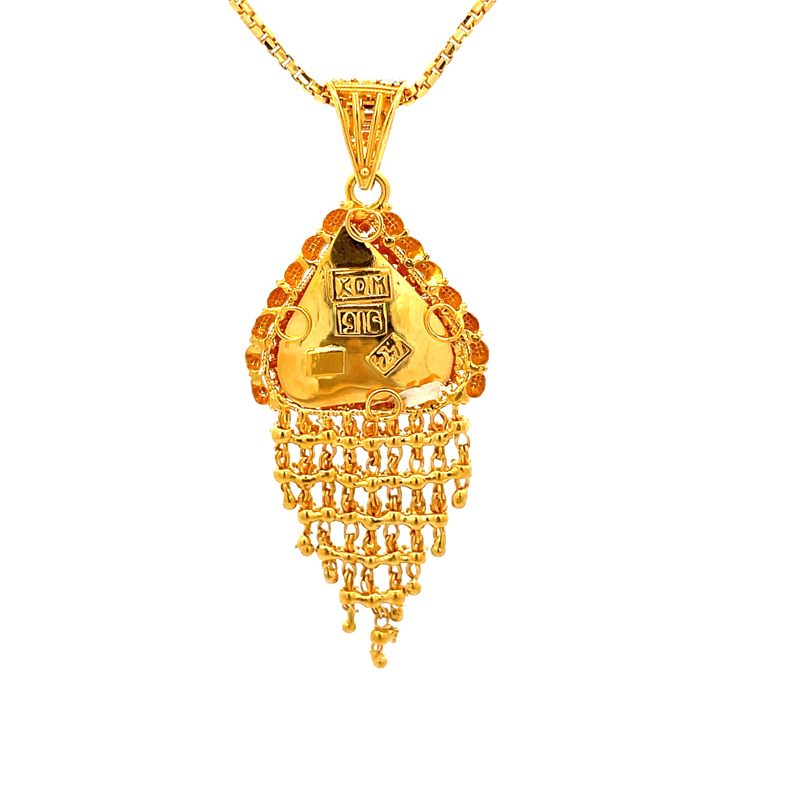 22K Gold Two Tone Pendant