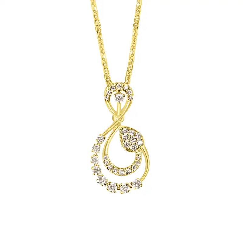 Signature Gold Diamond Pendant Set