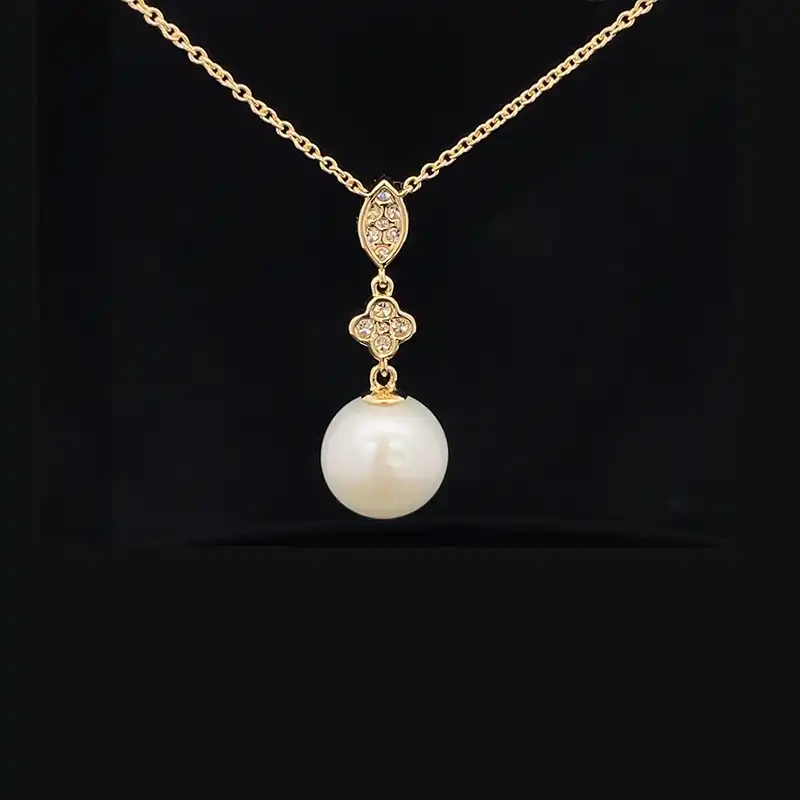 Exquisite Pearl Drop Pendant Set