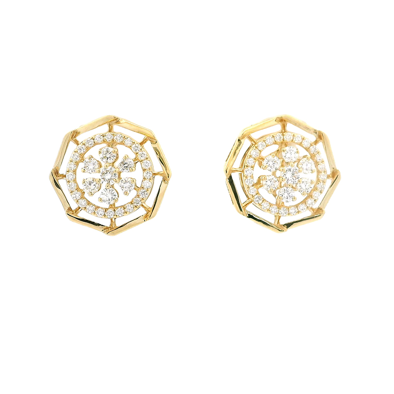 Geometric design Diamond Pendant Set