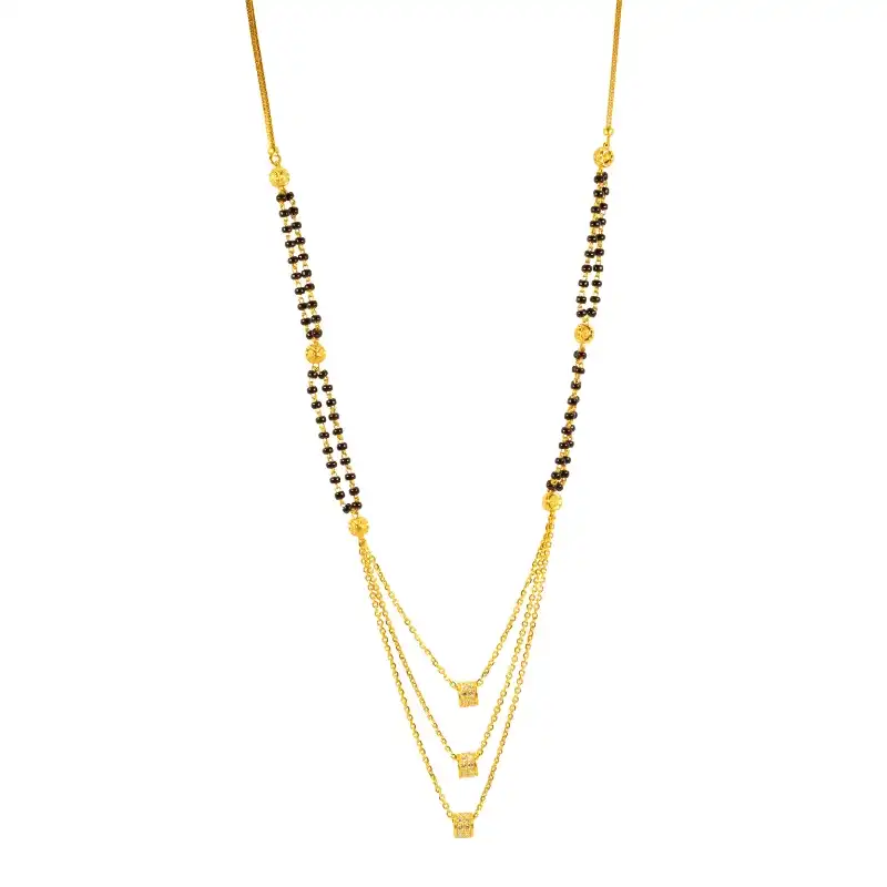 Contemporary Mangalsutra in 22K Yellow Gold