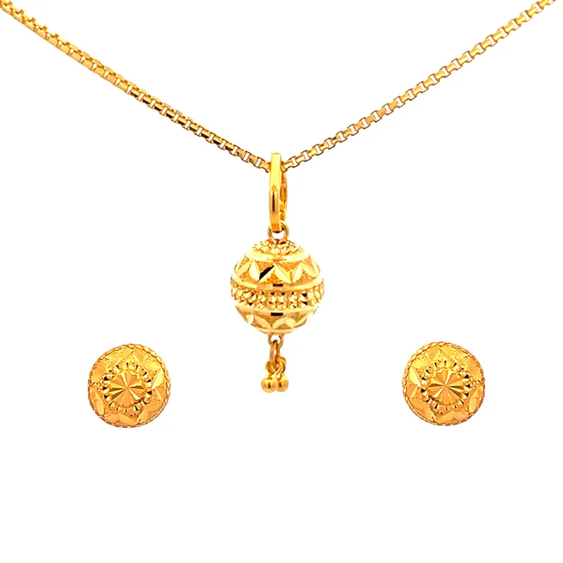 22K Gold Pendant Set