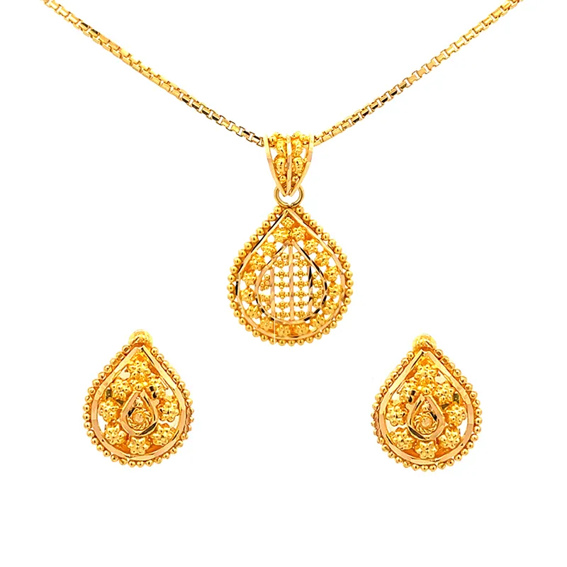 22K Gold Pendant Set