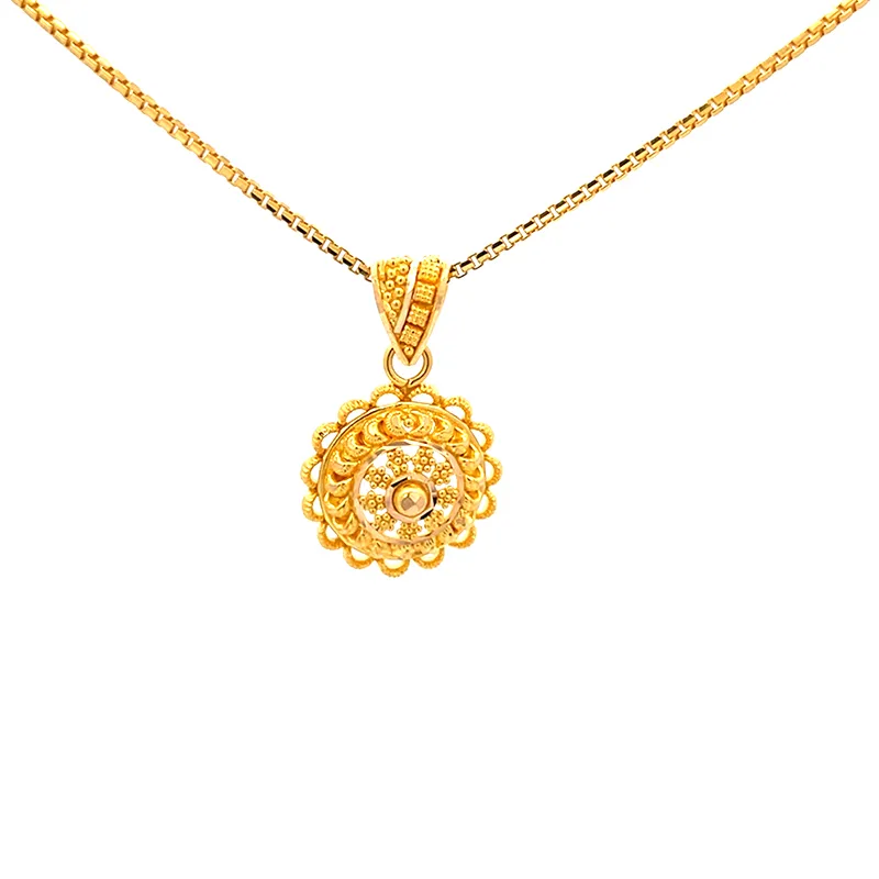 22K Gold Pendant Set