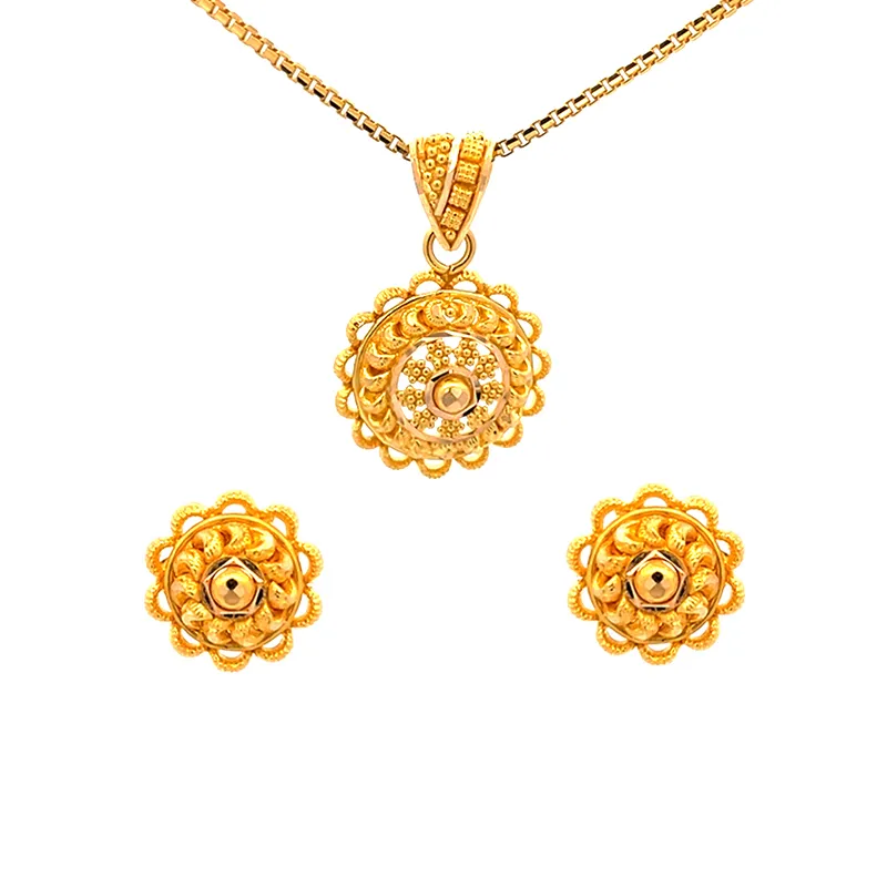 22K Gold Pendant Set