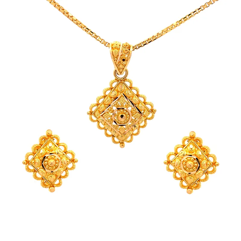 22K Gold Pendant Set