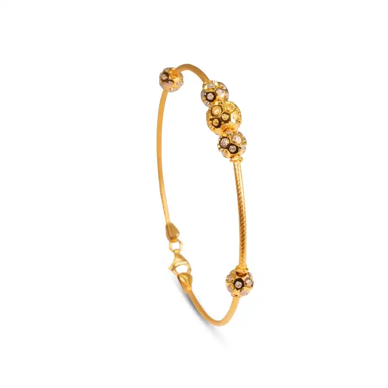 Elegant Two tone Gold Bangle Bracelet