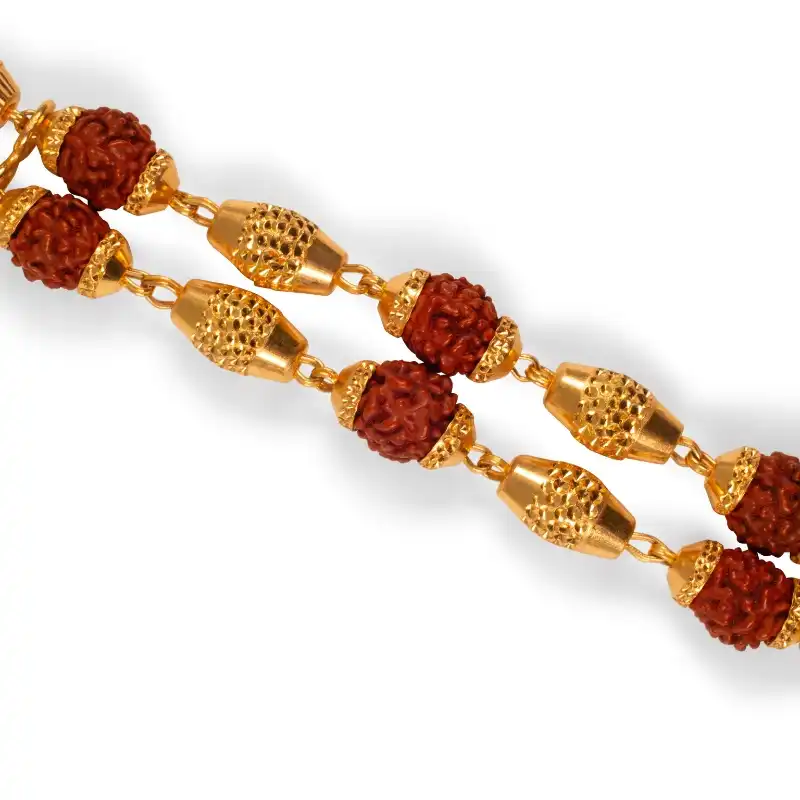 Rudraksh Men's Bracelet in 22K Yellow Gold