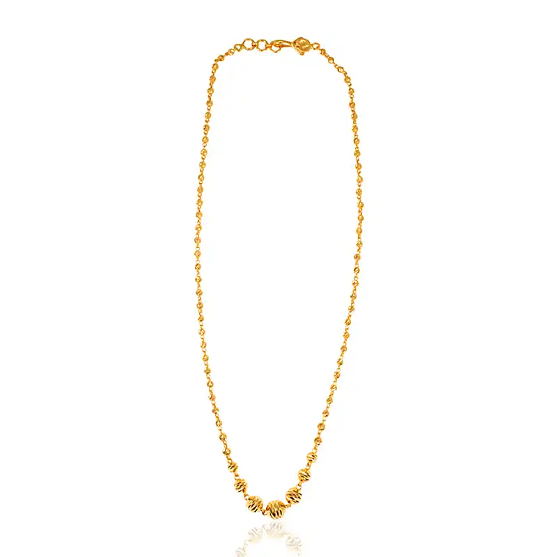 22K Yellow Gold Ball Chain 16 inch