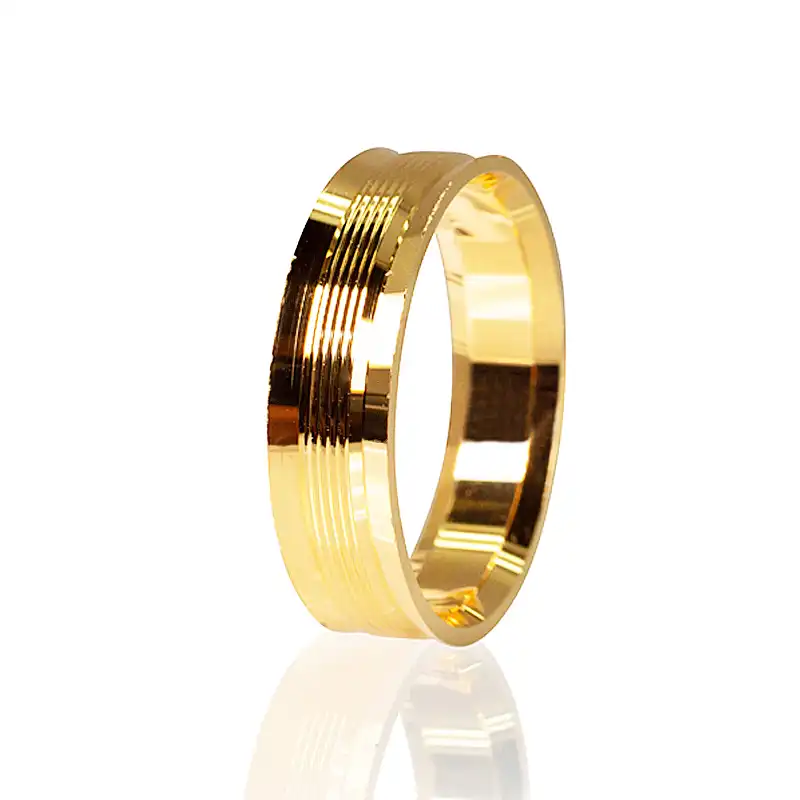 Modern Wedding Band 22K Yellow Gold 3mm