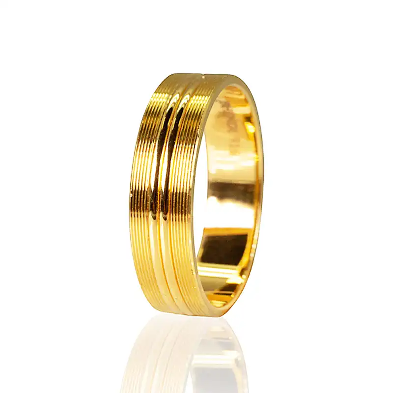 Wedding Band 22K Yellow Gold - Contemprorary