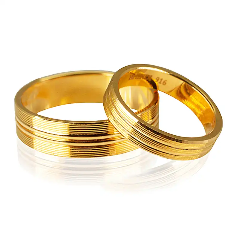 Wedding Band 22K Yellow Gold - Elegant