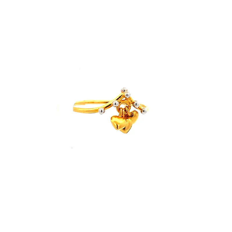 Elegant Gold Ring with Charm - Size 5.0