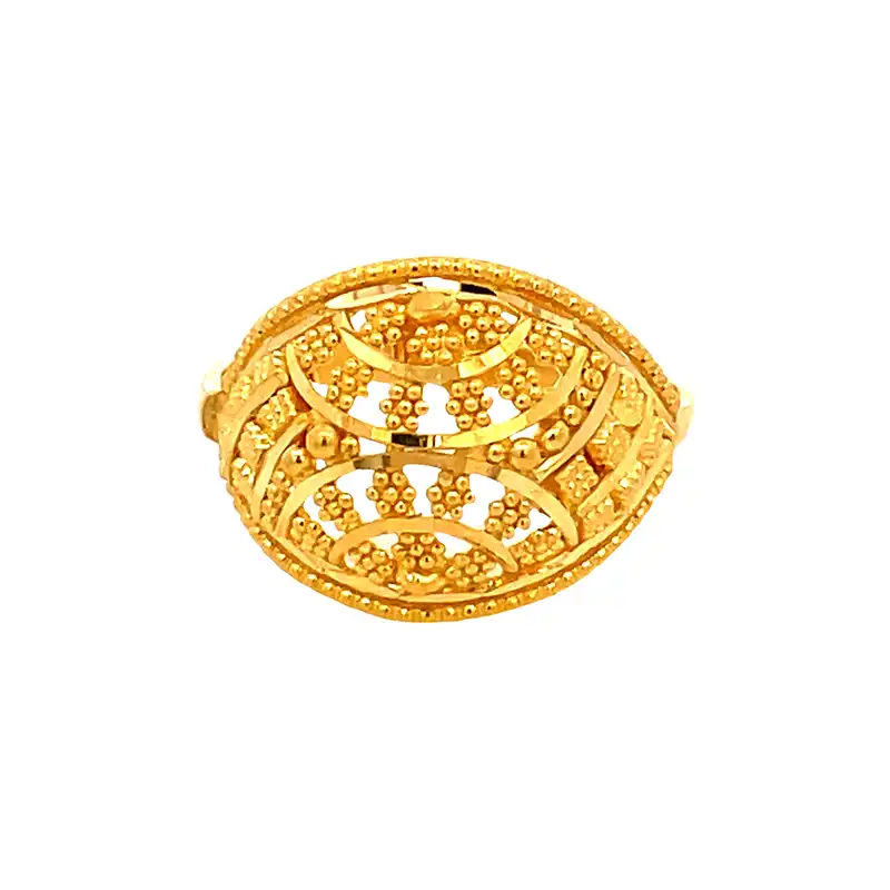 Luxe Gold Fashion Ring in 22K