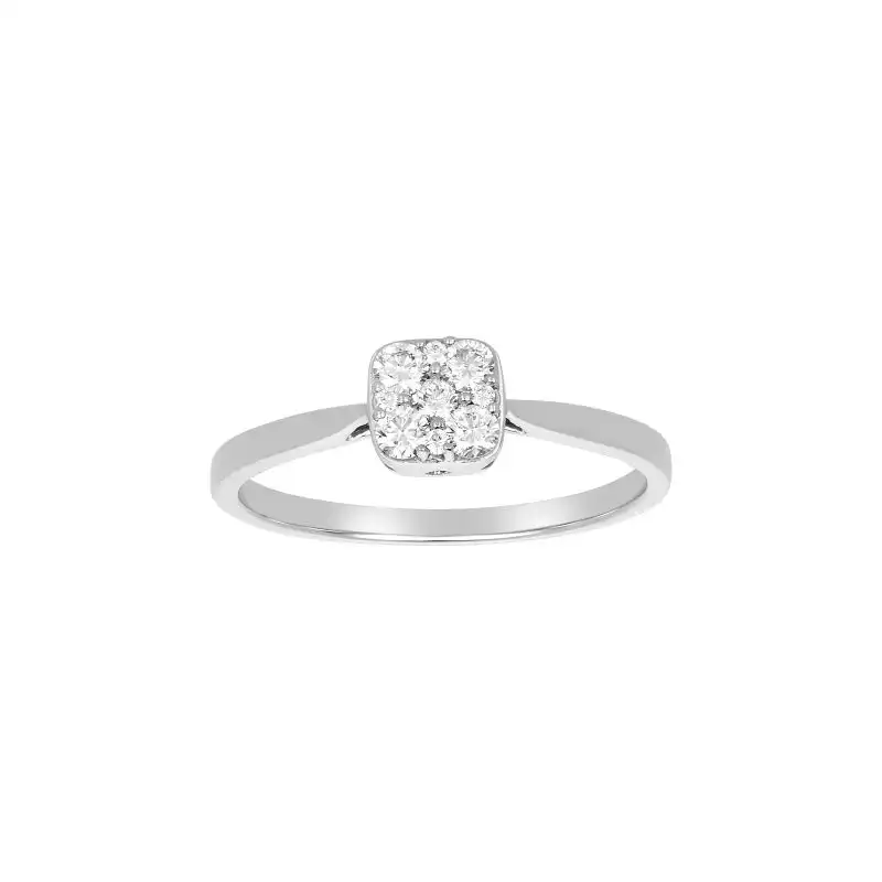 18K White Gold Diamond Ring