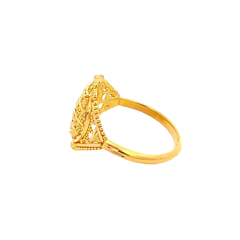 22k Gold Classic Elegance Ring  - Size 6.5