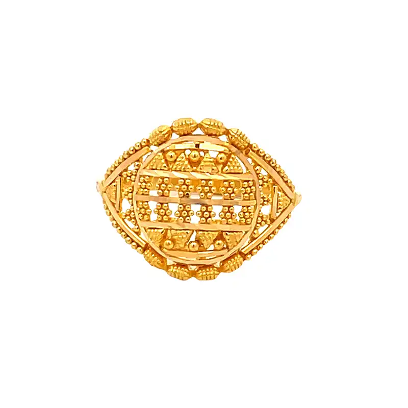 22k Gold Classic Elegance Ring  - Size 6.75